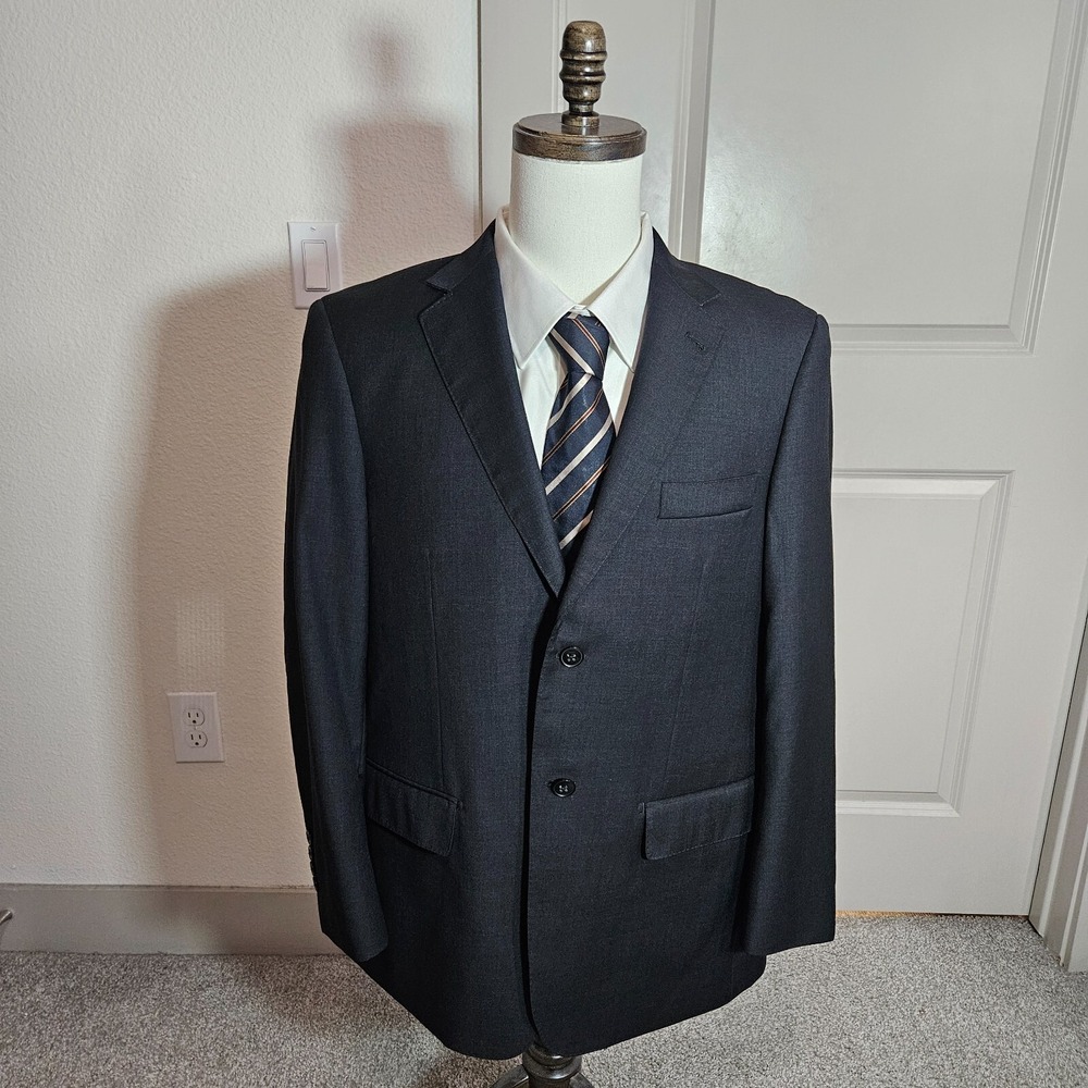 Jhane Barnes Wool Cashmere 42S Suit Blazer Jacket‎ Men Black